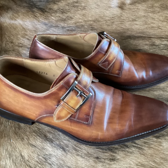 MAGNANNI Marco II Monk Fine Leather Loafers Made In Spain - Picture 9 of 12
